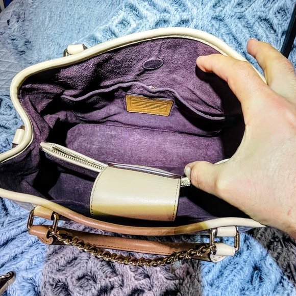 COACH SMALL MARGOT & COACH ACCORDION ZIP WALLET IN SIG DEBOSSED PATENT LEATHER - Picture 10 of 16